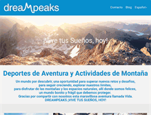 Tablet Screenshot of dreampeaks.com